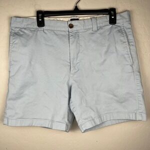 J. Crew Mens 35 Light Blue Cotton Blend Casual Chino Shorts 7" Inseam‎